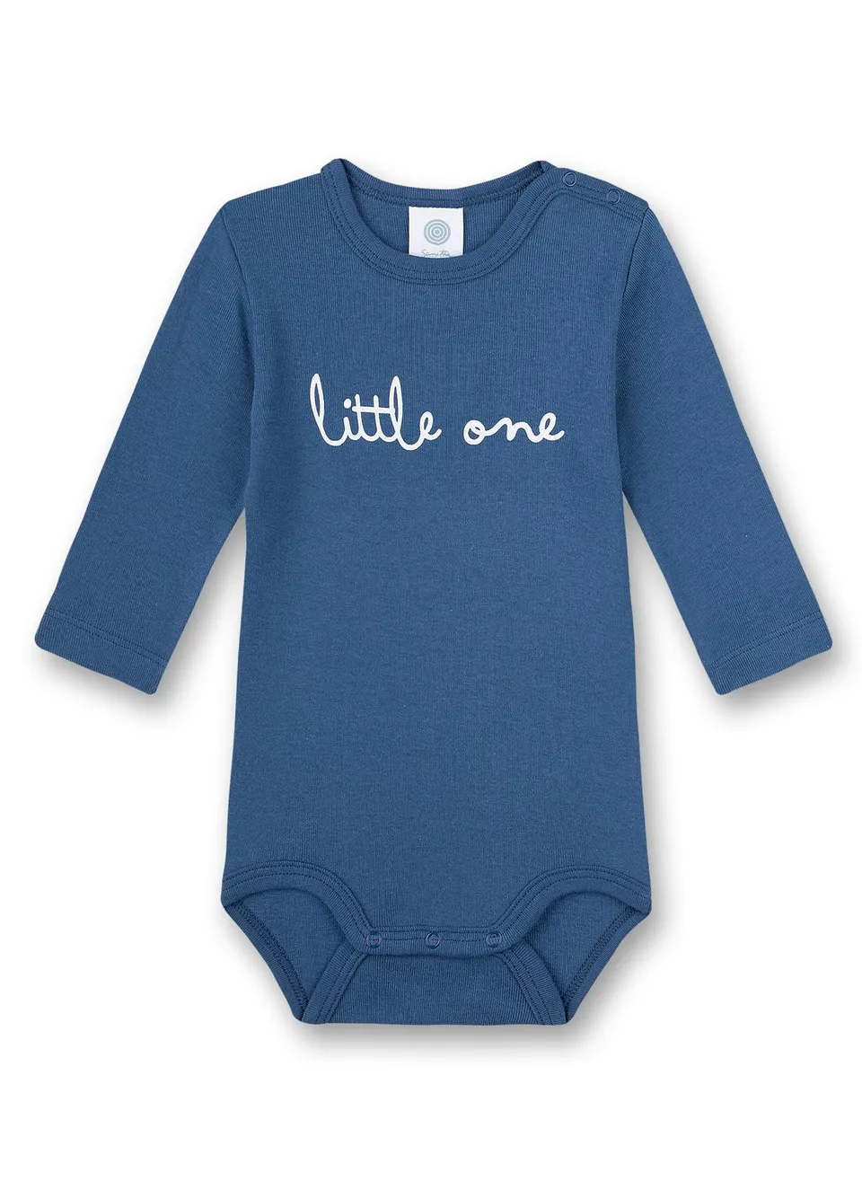 sanetta-body-langarm-jungen-blau-baby-body-aus-bio-baumwolle image 1