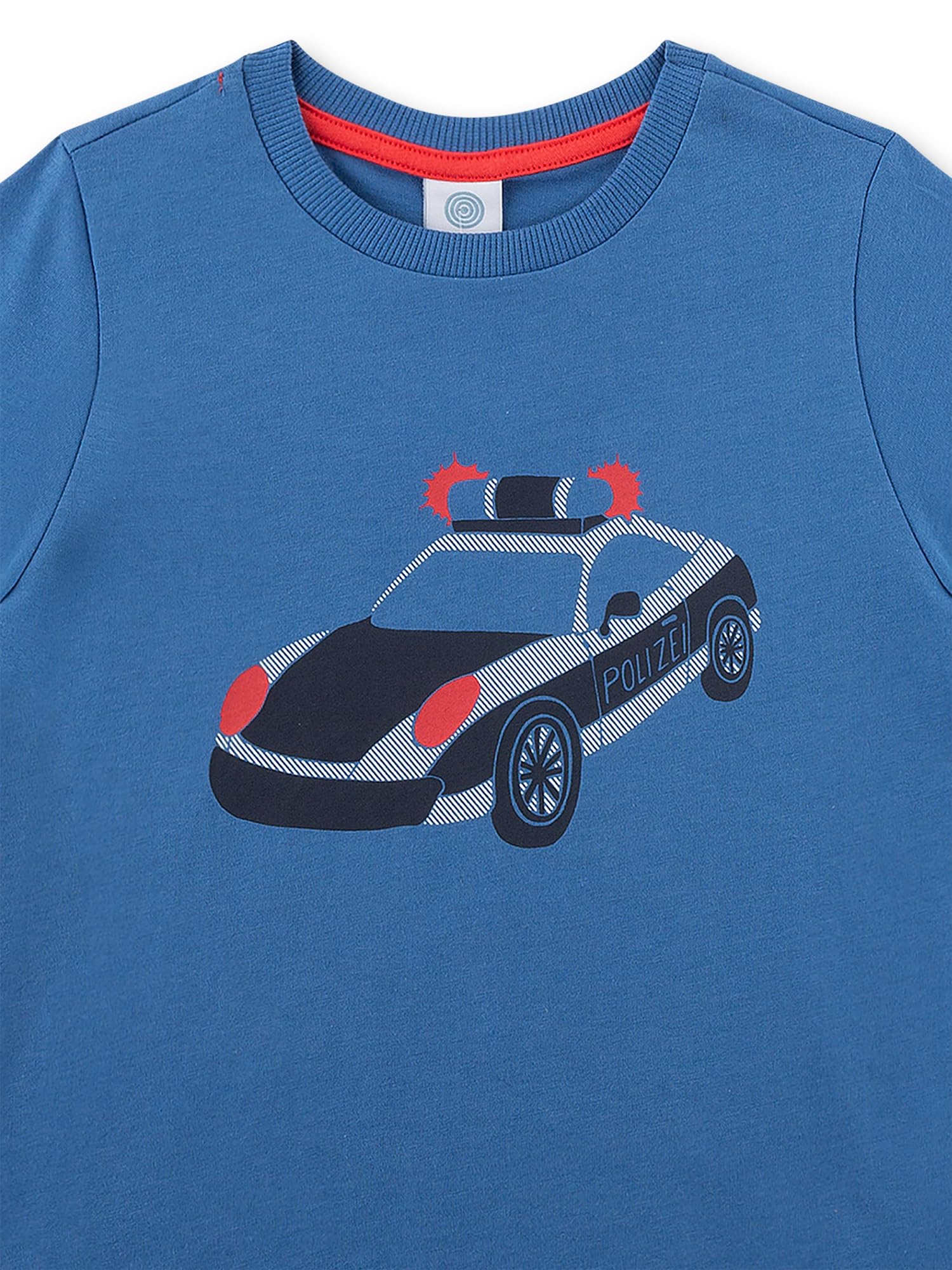 sanetta-pure-jungen-schlafanzug-kurz-blau-polizei-100-bio-baumwolle image 3