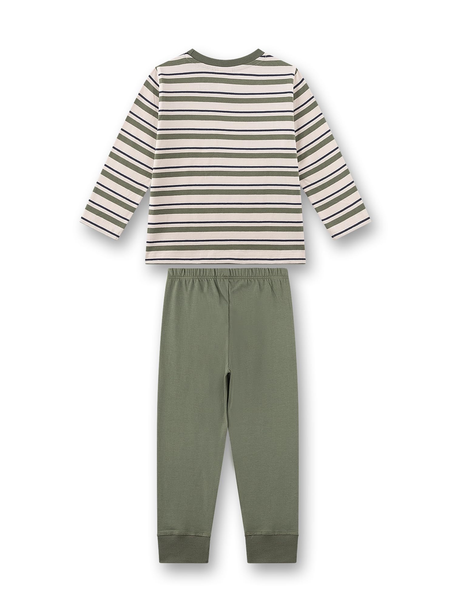 sanetta-jungen-schlafanzug-lang-khaki-geringelt-b-r-baumwolle-kinderpyjama image 2