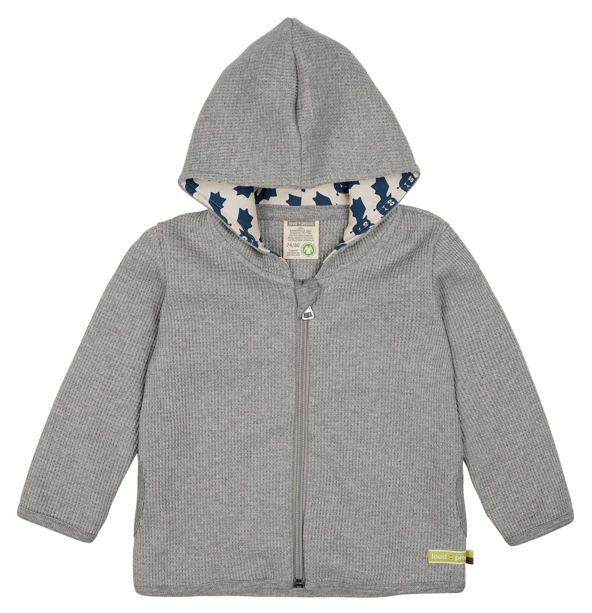 loud-proud-kapuzenjacke-waffelstruktur-mit-jersey-futter image 1