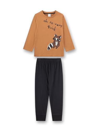sanetta-jungen-schlafanzug-lang-braun-waschb-r-pyjamaset-aus-baumwolle image 4