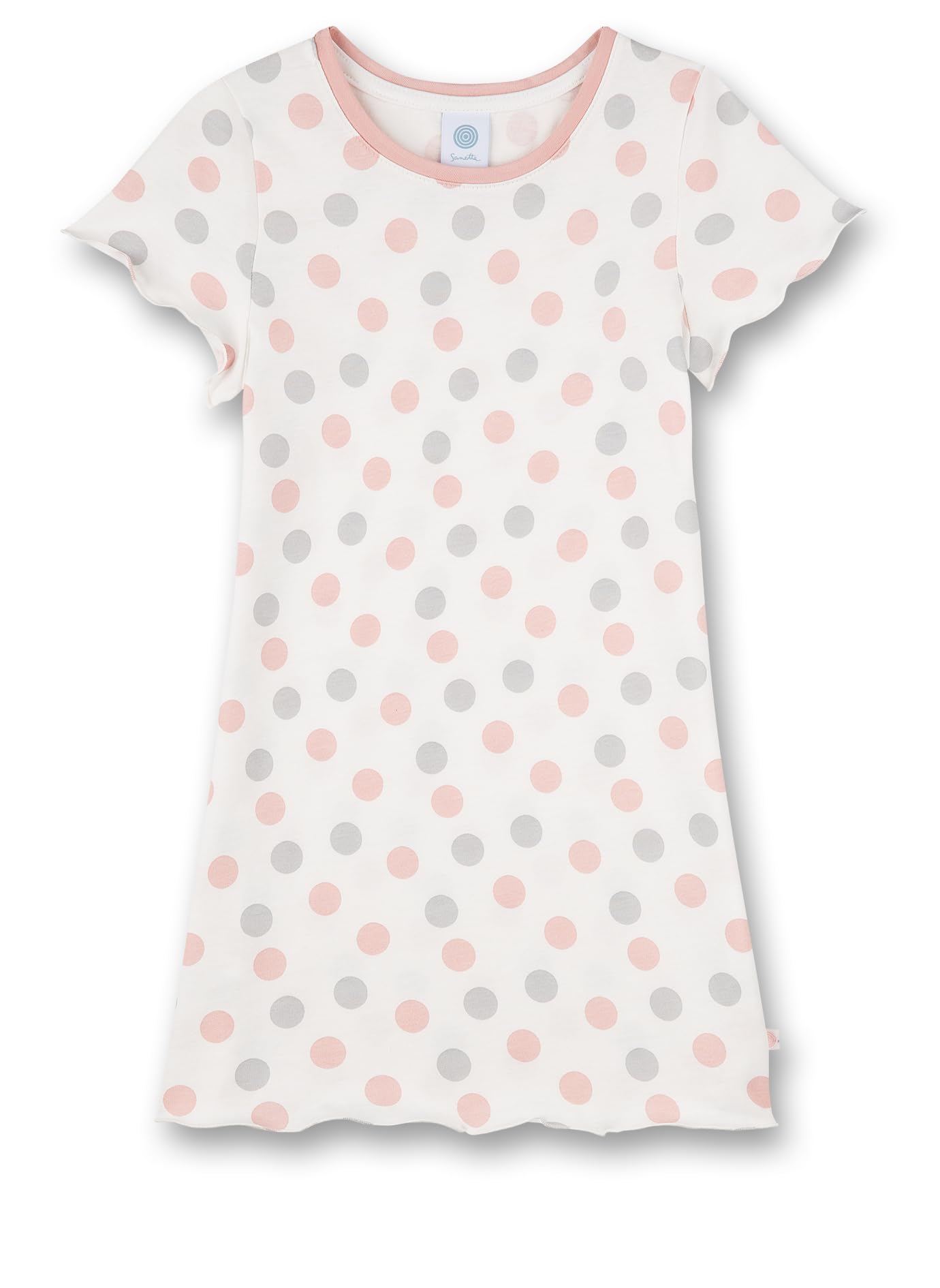 sanetta-m-dchen-nachthemd-wei-dots-allover-baumwolle image 1