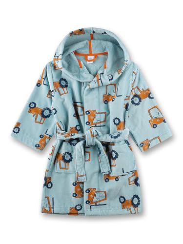 sanetta-jungen-bademantel-blau-traktor-aus-frottee image 4