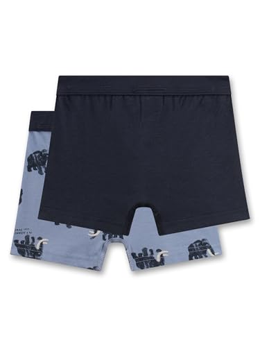sanetta-jungen-hipshorts-doppelpack-blau-mit-mammut-aus-bio-baumwoll-mix image 5