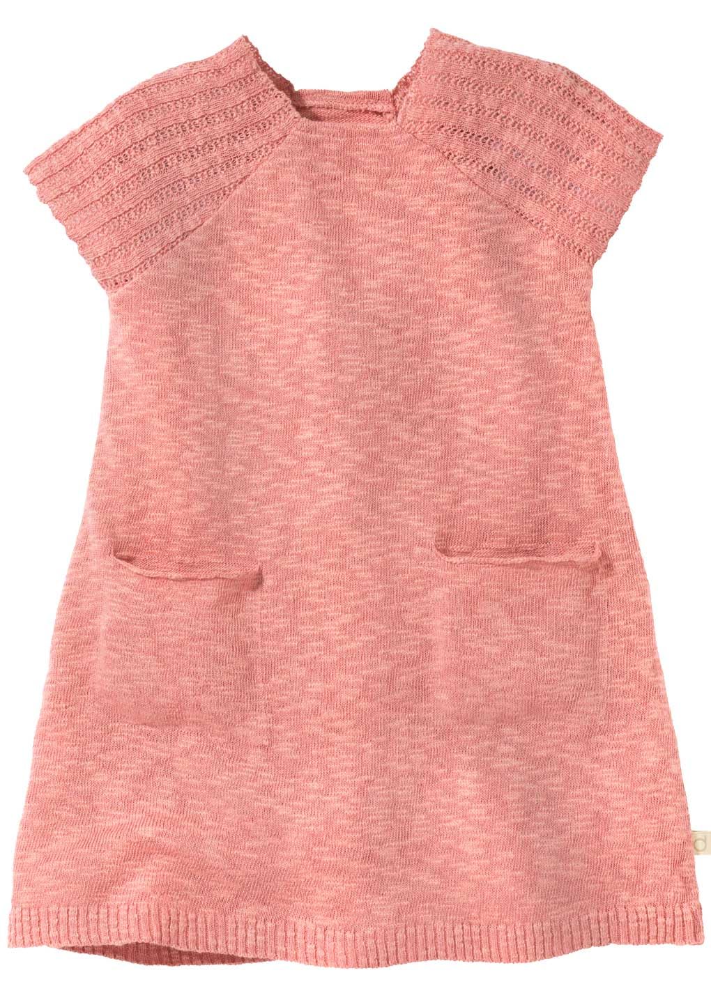 disana-leinen-strickkleid-m-dchen-sommer-kleid-knielang-aus-bio-baumwolle-und-bi image 1