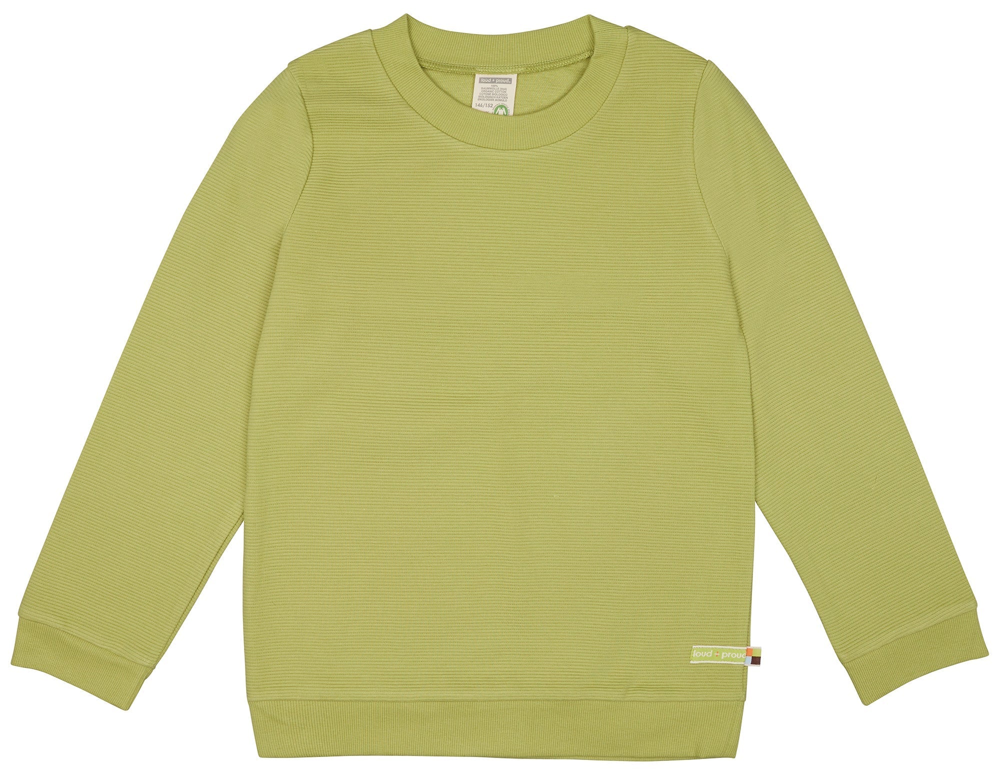 loud-proud-sweat-rippenstruktur-kinder-sweatshirt-uni image 1