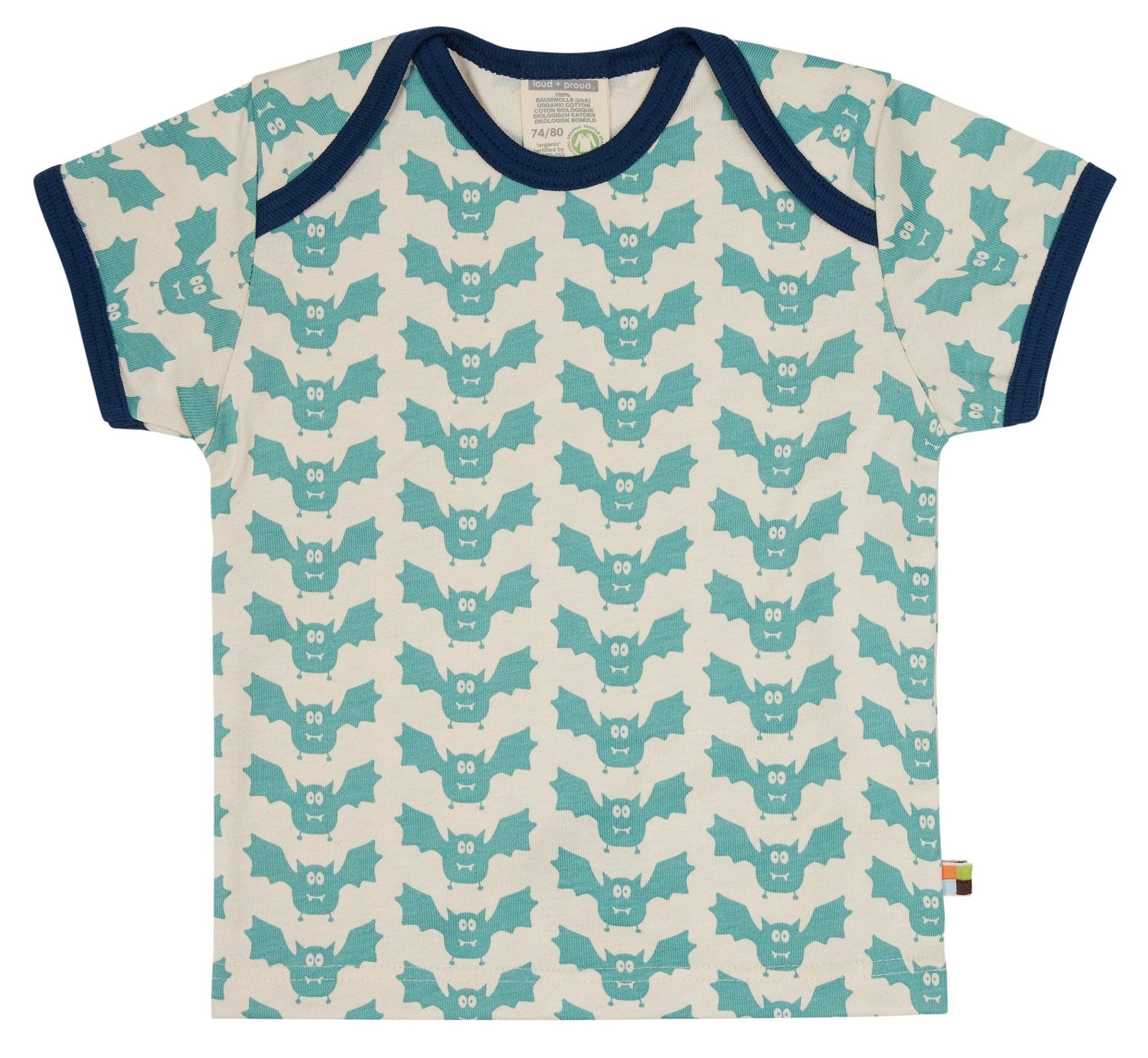 loud-proud-t-shirt-mit-druck-l-wen-fledermaus-bio-baumwolle image 3