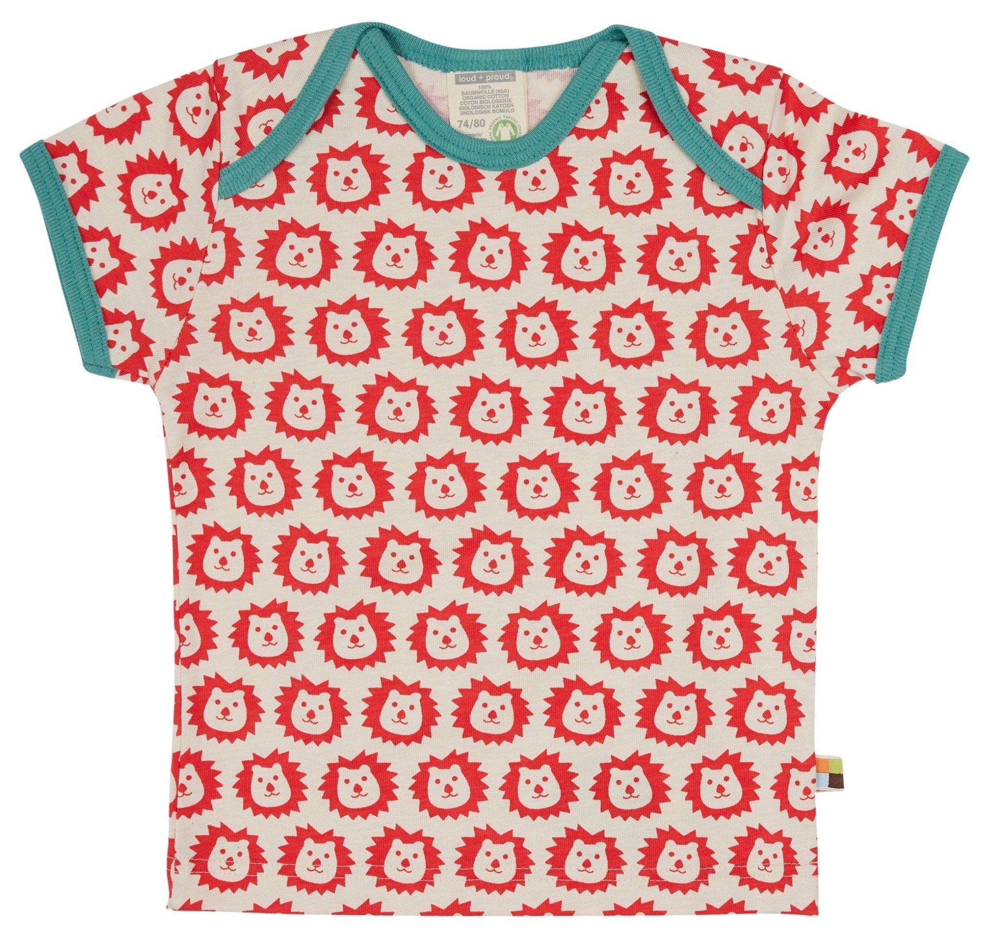 loud-proud-t-shirt-mit-druck-l-wen-fledermaus-bio-baumwolle image 5