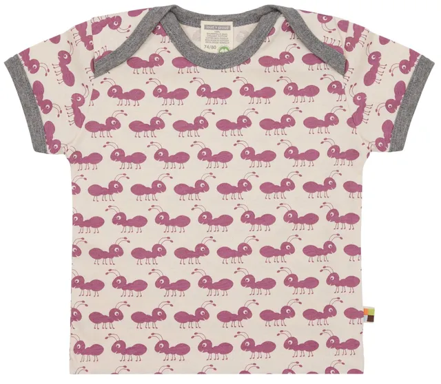 loud-proud-t-shirt-mit-druck-ameisen-bio-baumwolle-allover image 1