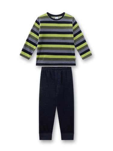 sanetta-jungen-schlafanzug-lang-khaki-ringel-aus-nicki-kinderpyjama-gr-n image 4