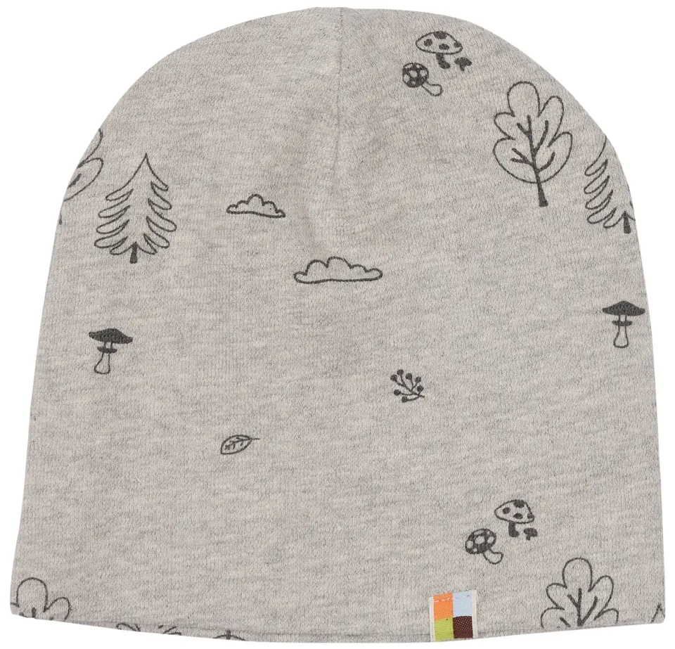 loud-proud-beanie-strukturstrick-mit-walddruck image 1