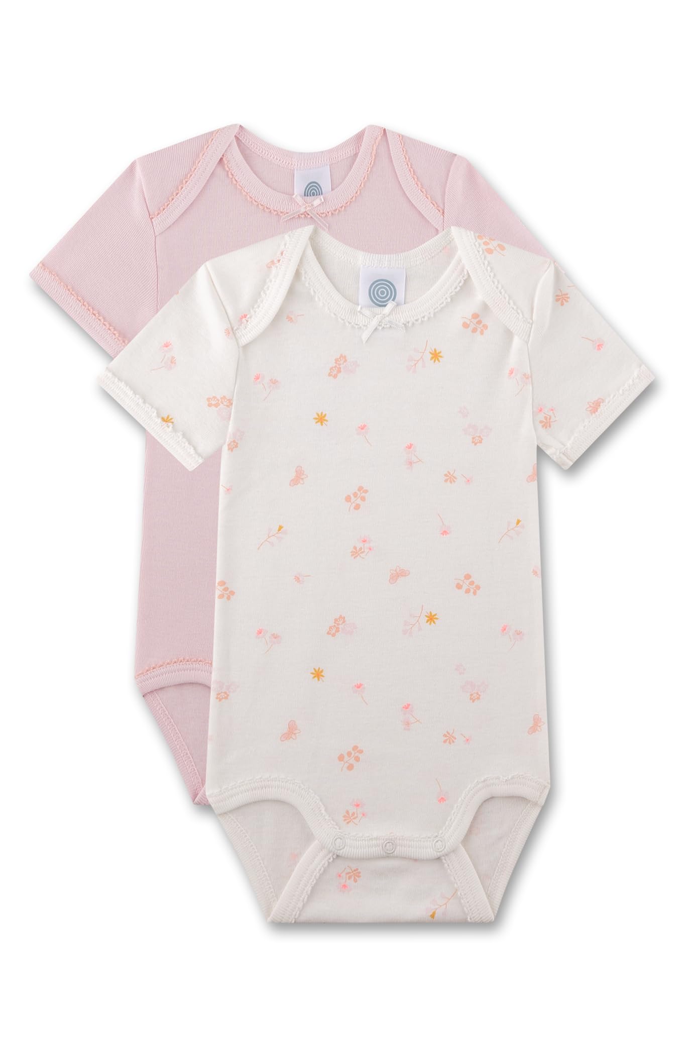 sanetta-baby-body-kurzarm-doppelpack-rosa-und-off-white-blumen-aus-bio-baumwolle image 1