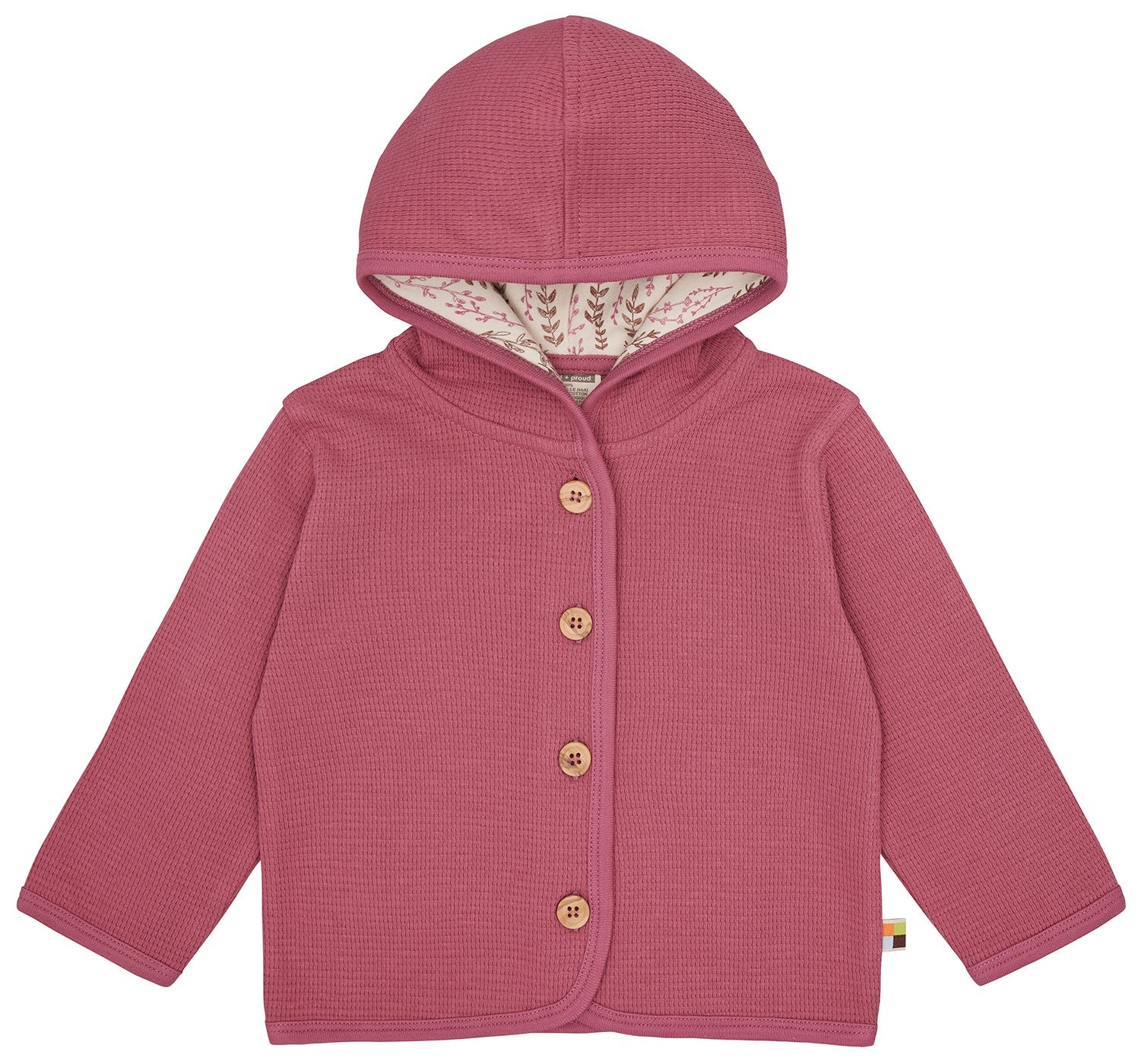 loud-proud-jacke-in-waffeloptik-kinder-kapuzenjacke-mit-holzkn-pfen image 1