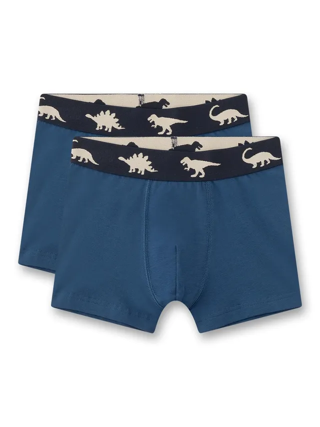 sanetta-jungen-hipshorts-2er-set-blau-dino-baumwolle image 1