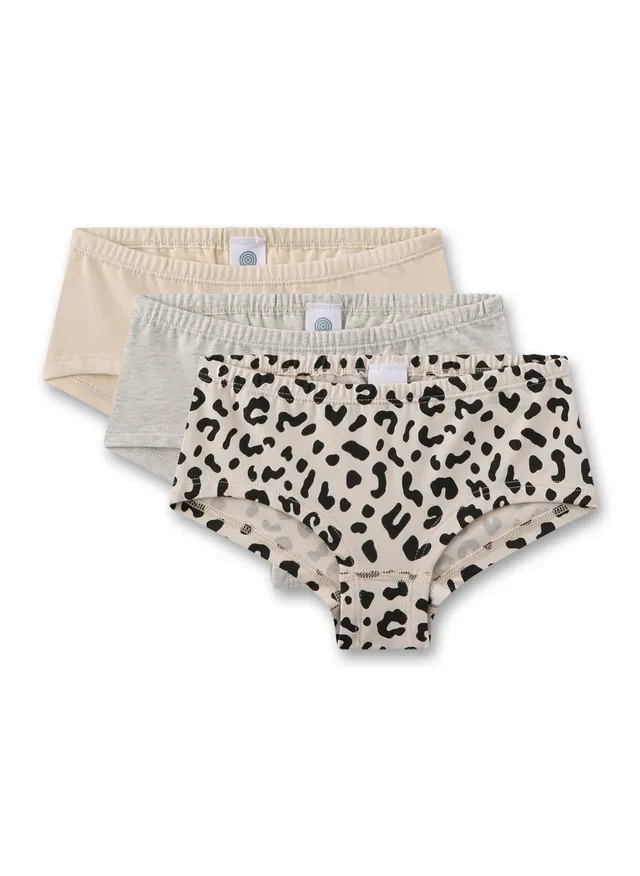 sanetta-m-dchen-hipster-dreierpack-beige-grau-mit-leo-muster-unterhose-aus-baumw image 1