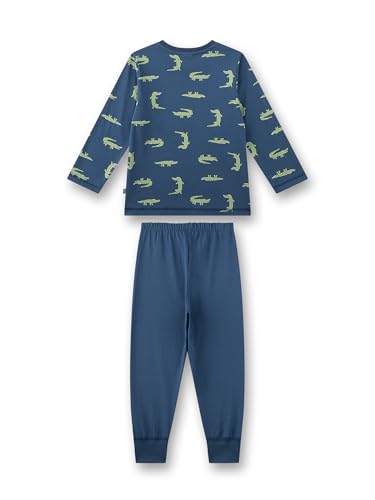 sanetta-pure-jungen-schlafanzug-langarm-blau-krokodil-100-bio-baumwolle image 5