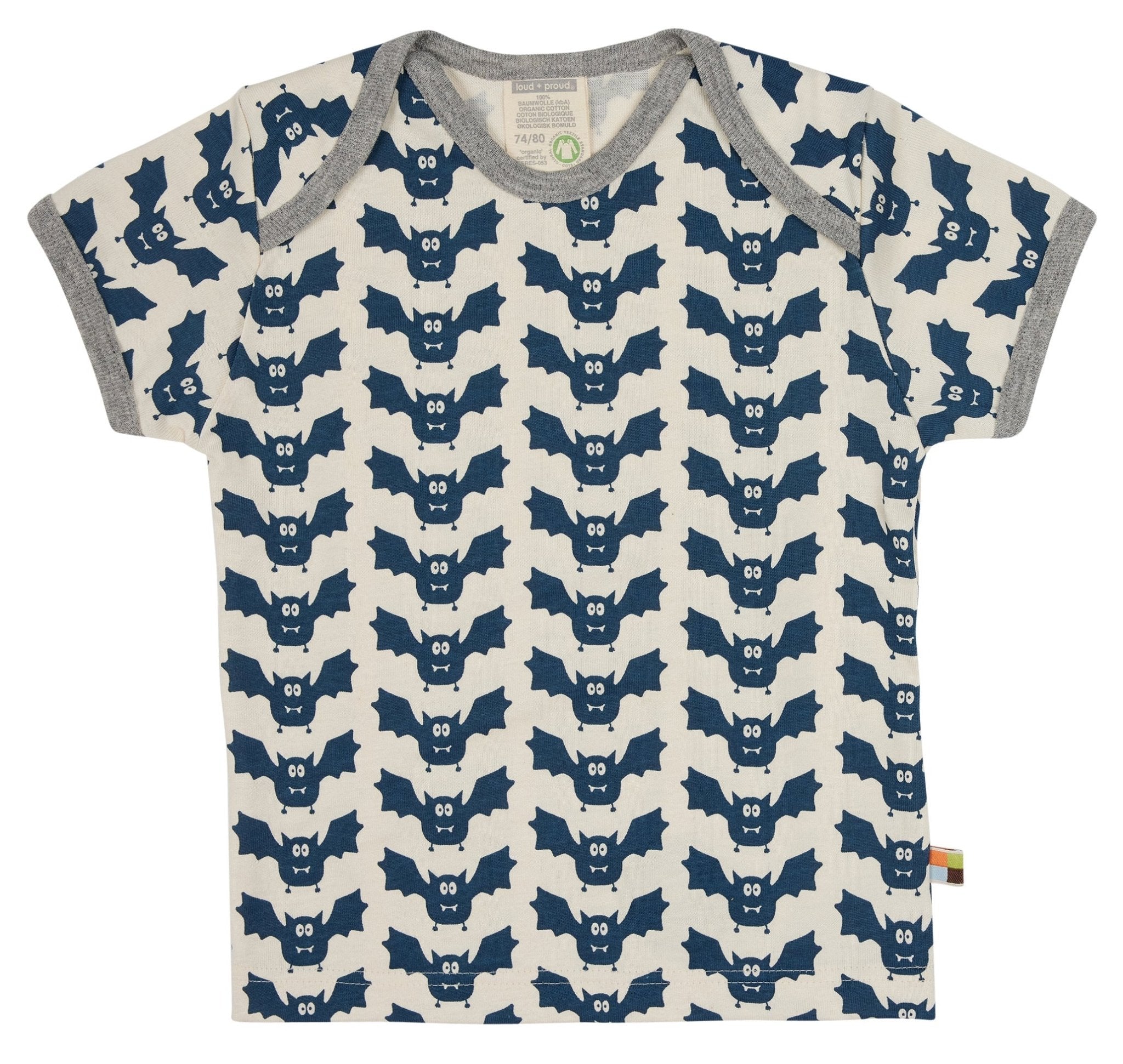 loud-proud-t-shirt-mit-druck-l-wen-fledermaus-bio-baumwolle image 7