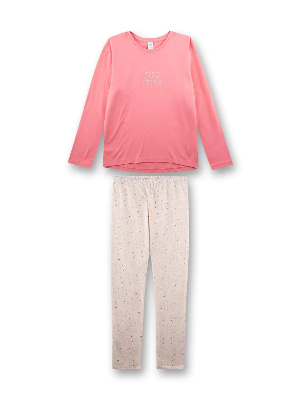 sanetta-m-dchen-schlafanzug-lang-rosa-baumwolle-mit-leggings image 1