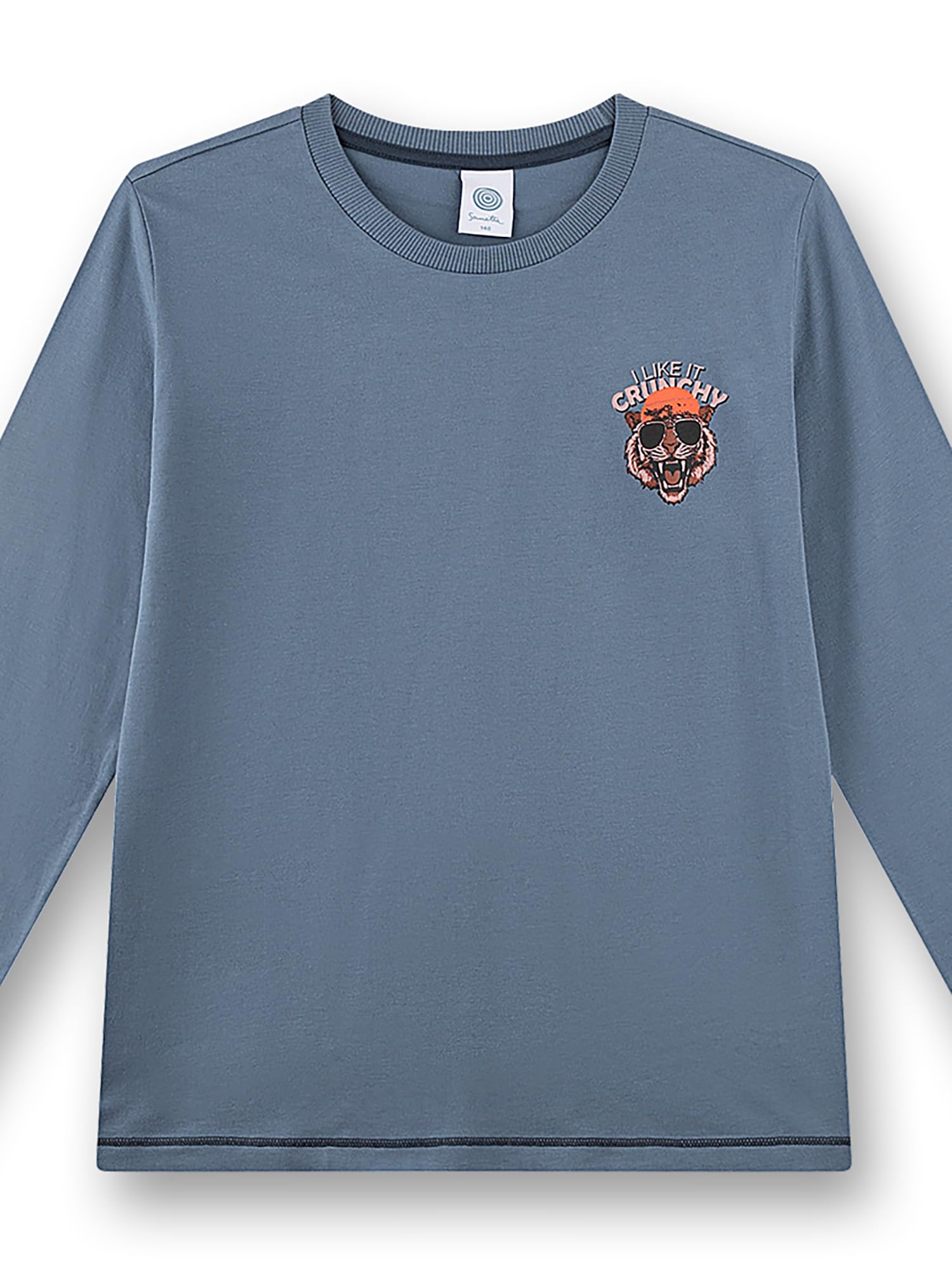 sanetta-jungen-schlafanzug-lang-blau-tiger-baumwolle-kinderpyjama image 3