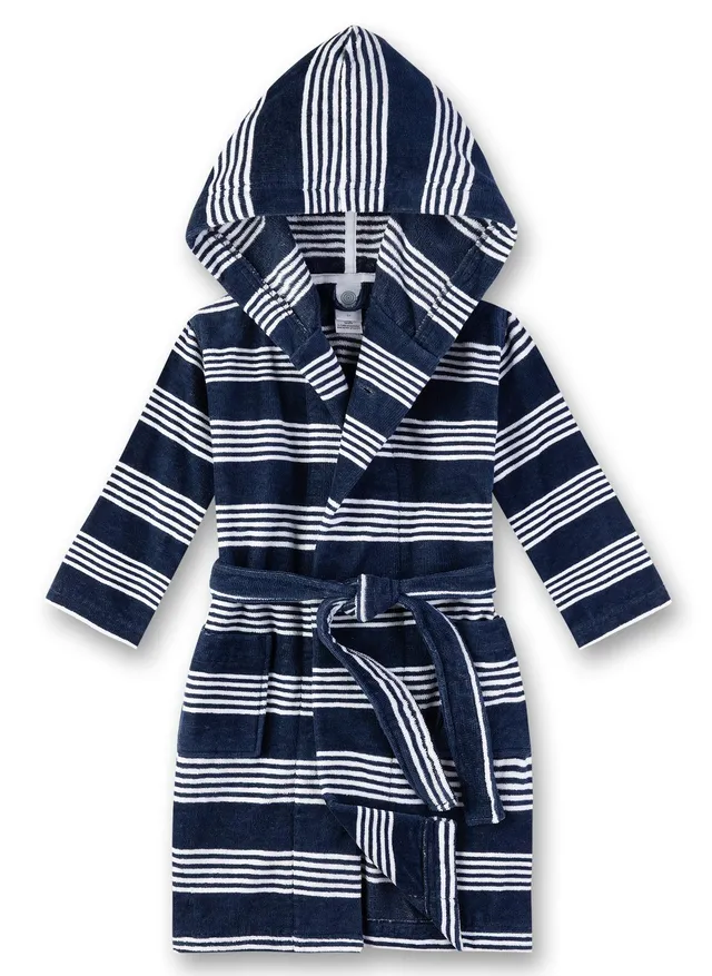 sanetta-jungen-bademantel-streifenlook-100-baumwolle image 1