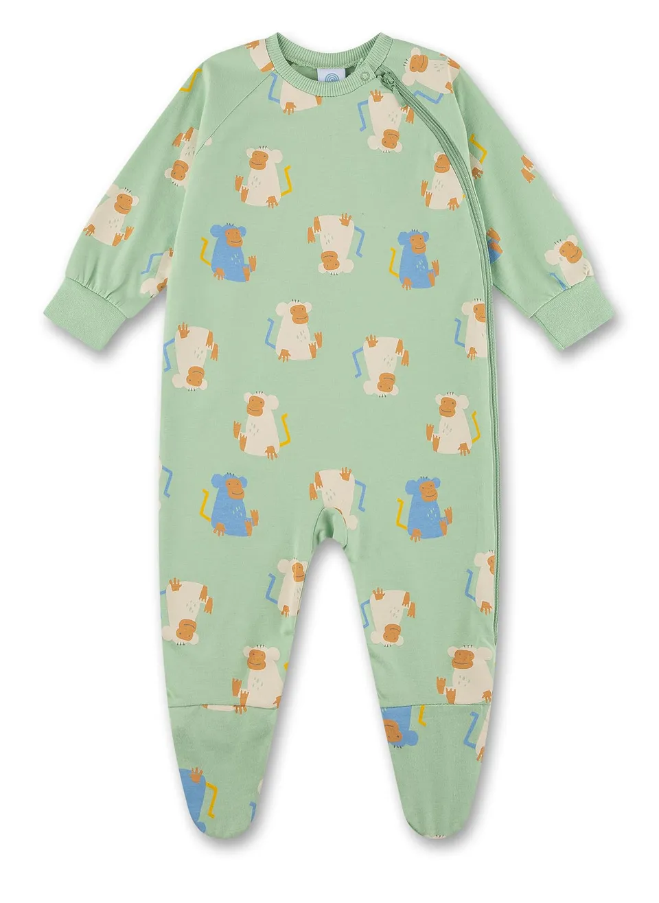 sanetta-baby-strampler-beige-hund-overall-aus-bio-baumwolle-f-r-jungen image 1