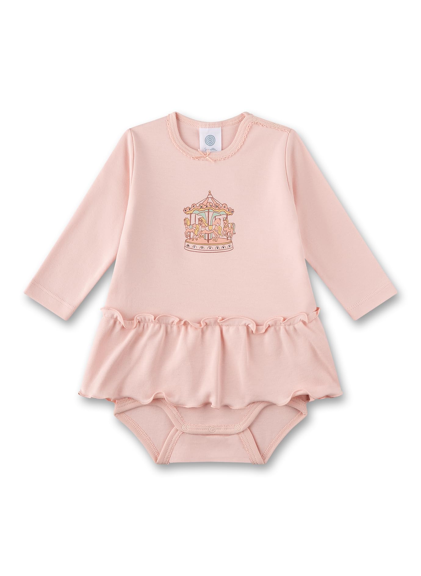 sanetta-baby-body-langarm-rosa-karussell-f-r-m-dchen-aus-bio-baumwolle image 1