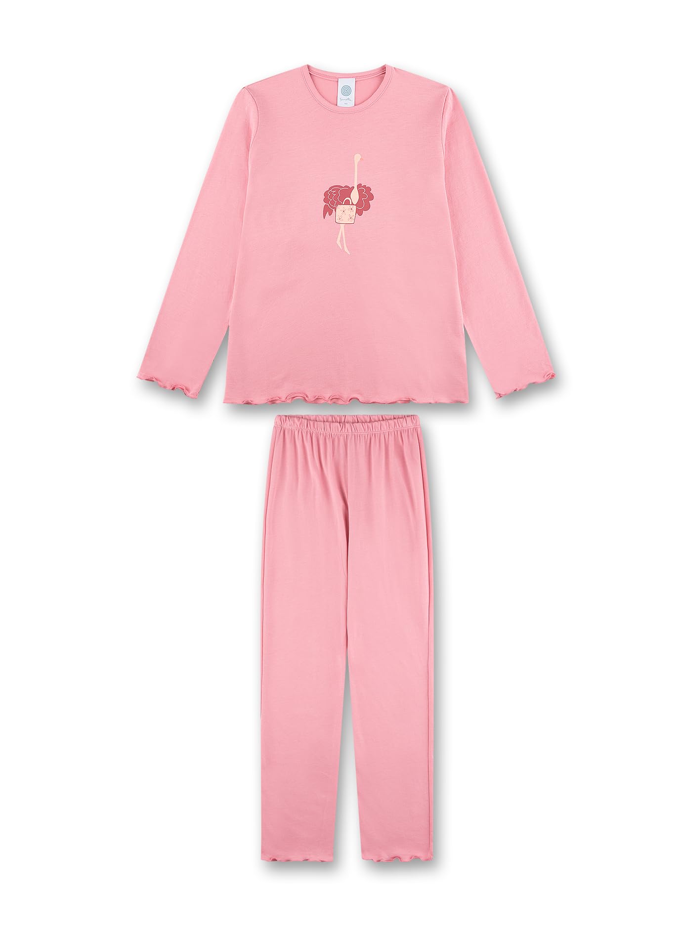 sanetta-m-dchen-schlafanzug-lang-rosa-pyjamaset-aus-baumwoll-modal-mix image 1