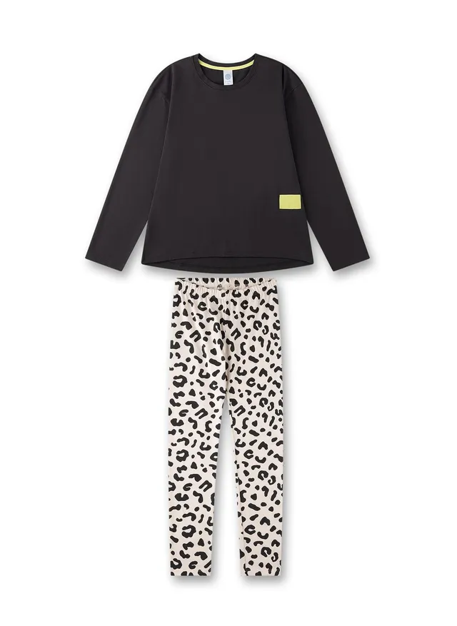 sanetta-m-dchen-schlafanzug-schwarz-pyjamaset-aus-baumwolle image 1