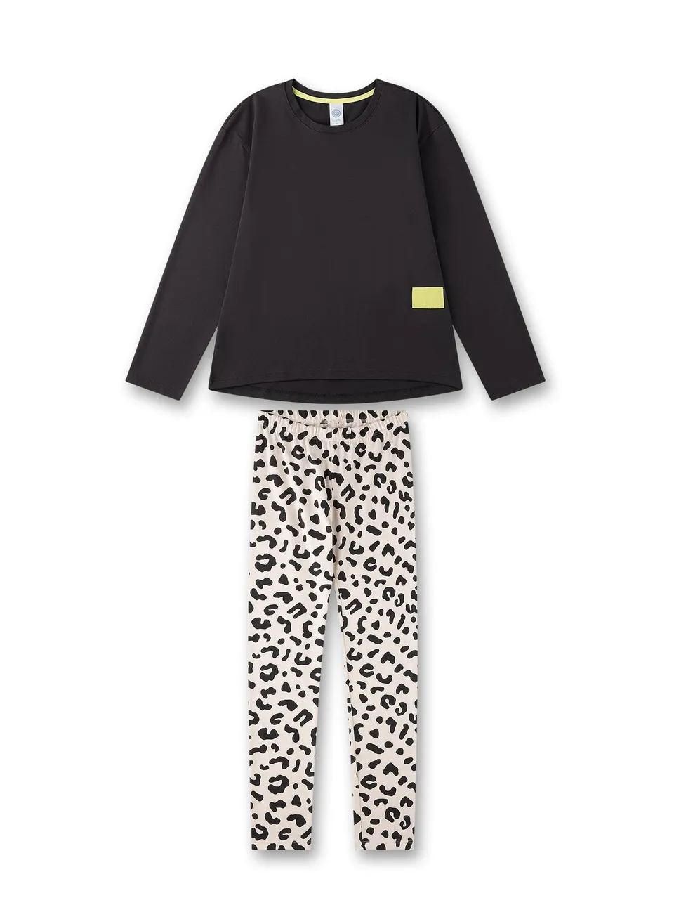 sanetta-m-dchen-schlafanzug-schwarz-pyjamaset-aus-baumwolle image 1