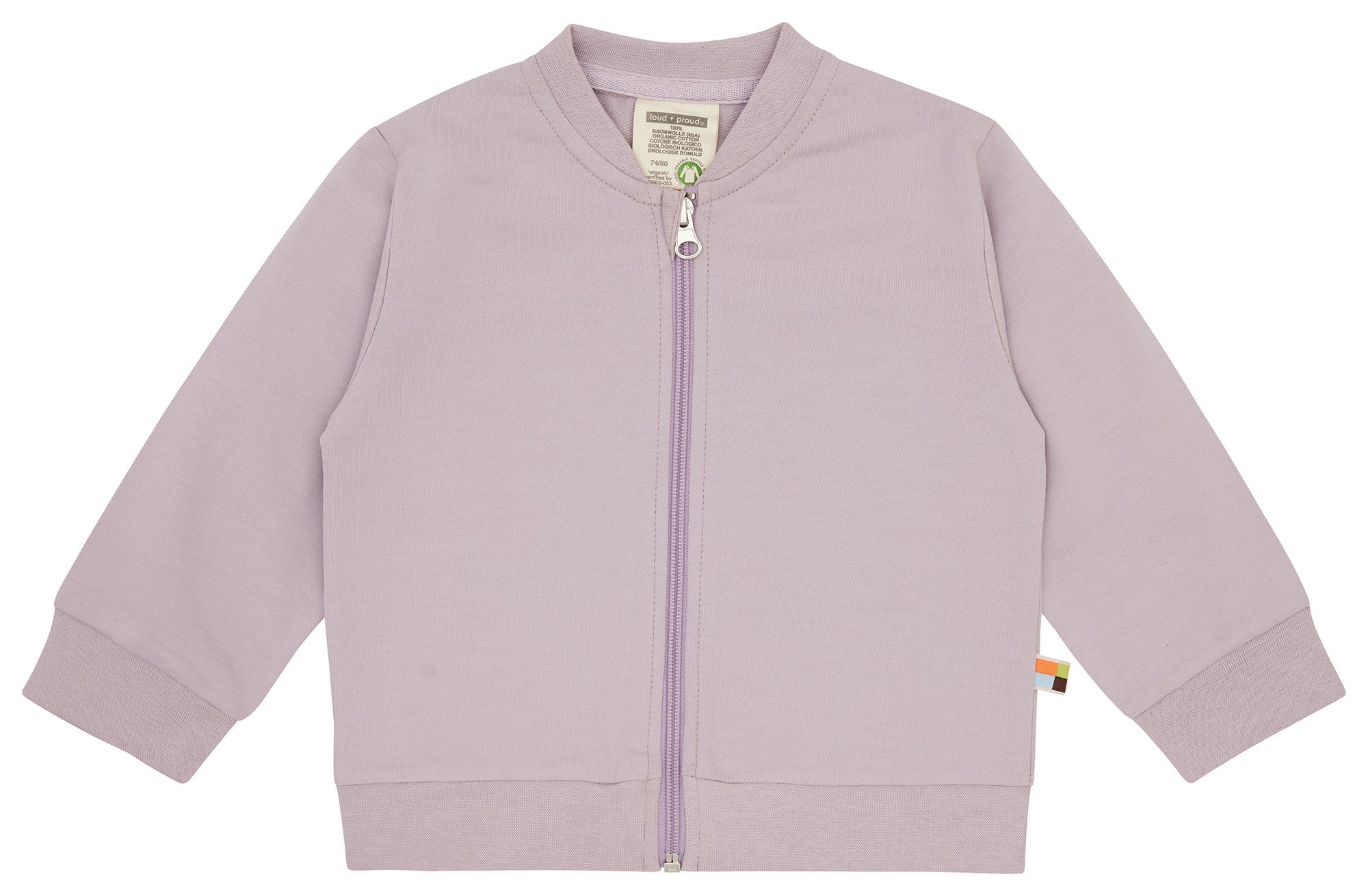 loud-proud-jacke-mit-pflanzenfarben-gef-rbt-sweatjacke-mit-stehkragen-und-rei-ve image 1