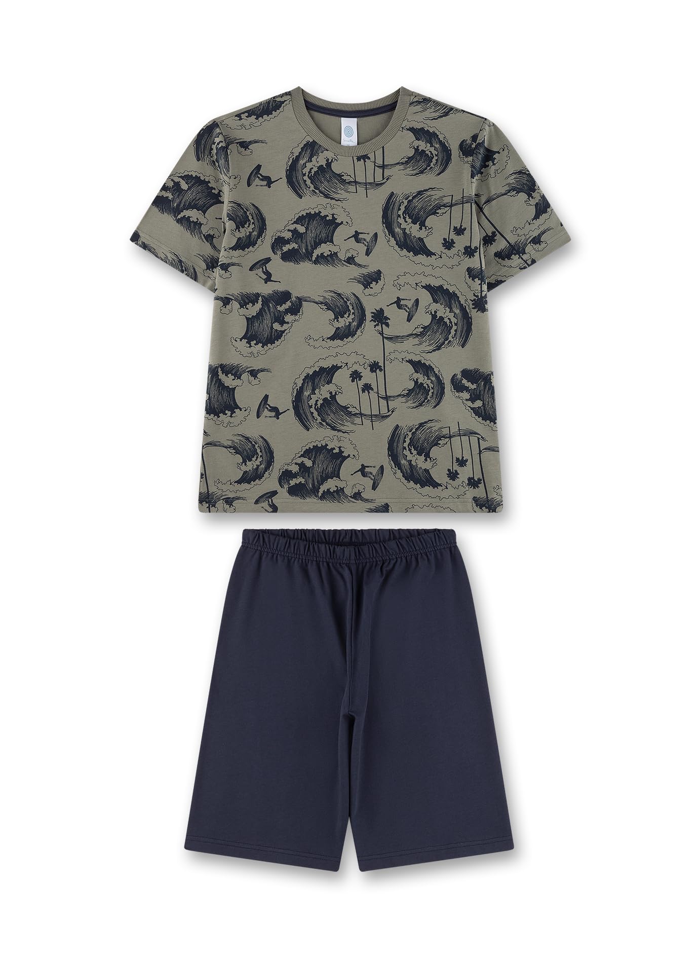 sanetta-jungen-schlafanzug-kurz-gr-n-aus-baumwolle-pyjamaset-f-r-jungen image 1