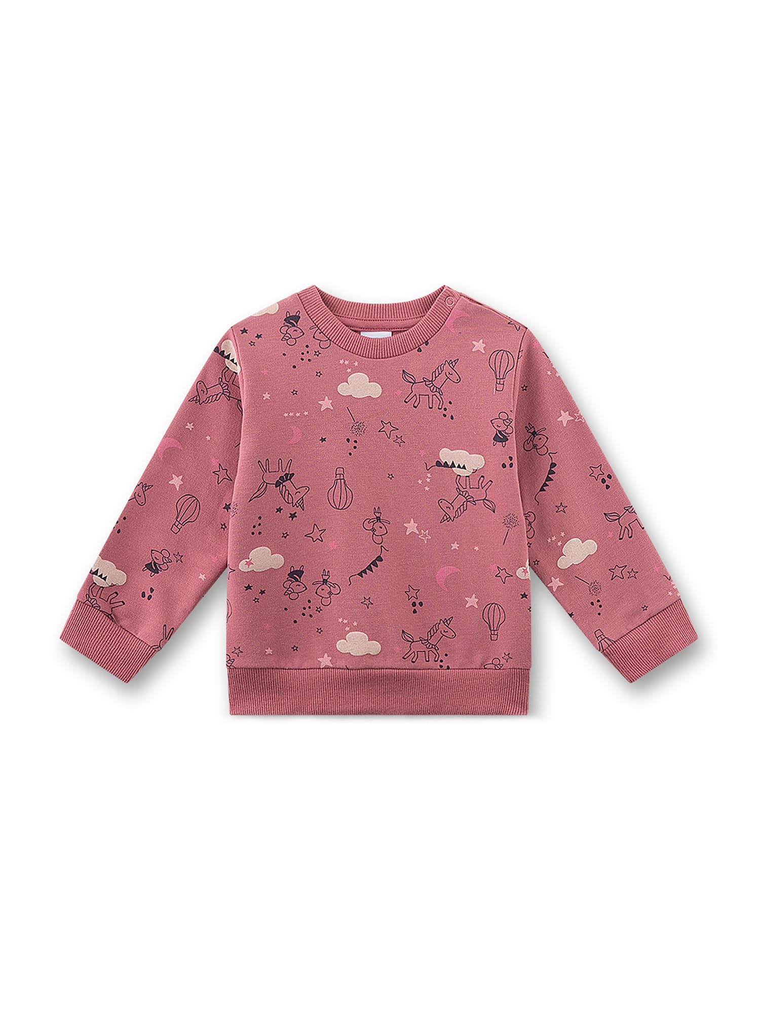 sanetta-baby-sweatshirt-rosa-einhorn-robuster-sweater image 1