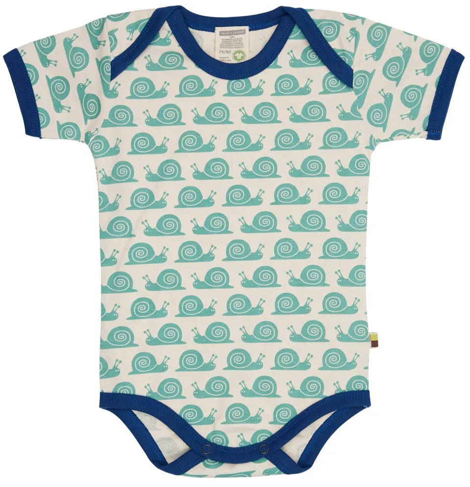 loud-proud-body-kurzarm-schnecken-bio-baumwoll-body-mit-druck image 1