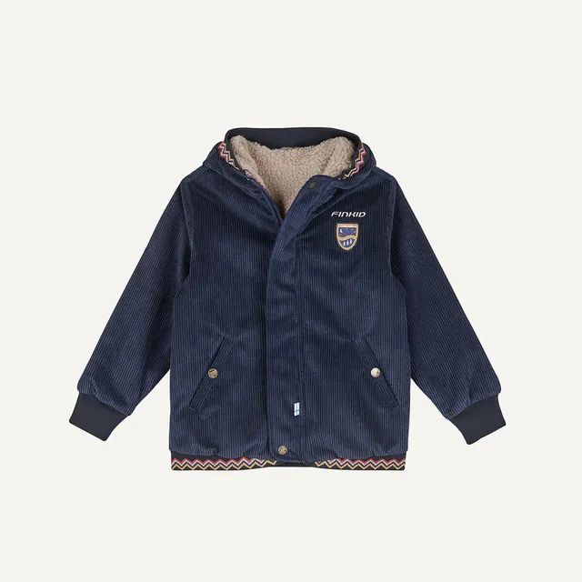 finkid-juuri-cord-wendbare-kinder-kordjacke-wasserdicht-teddyfleece image 1