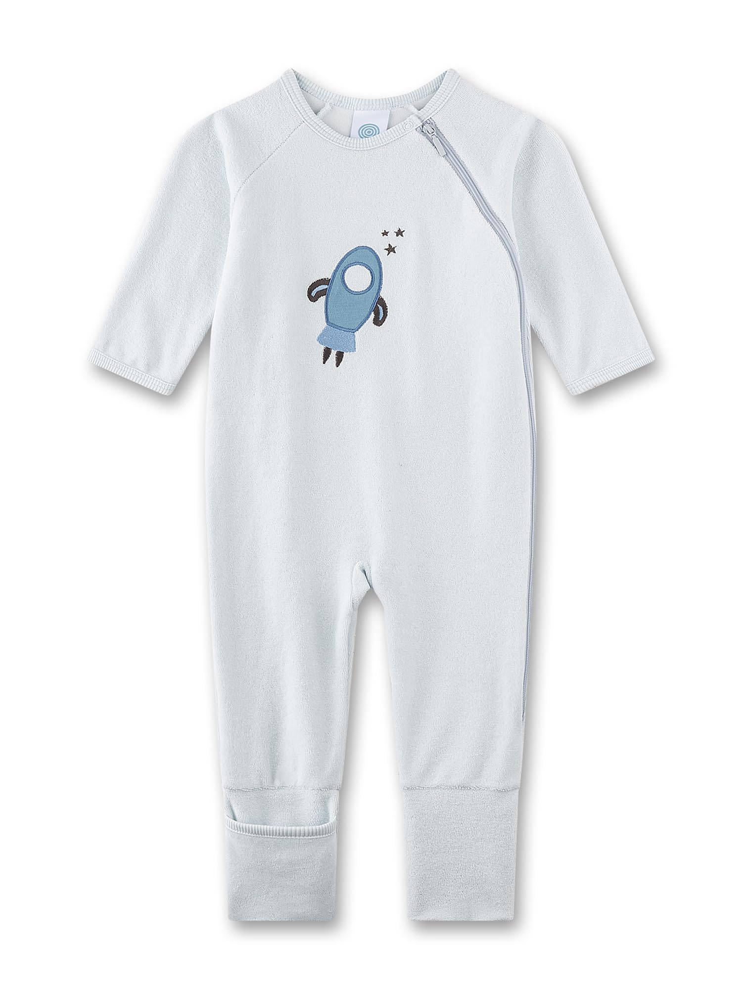 sanetta-baby-strampler-blau-rakete-frottee-jungen image 1
