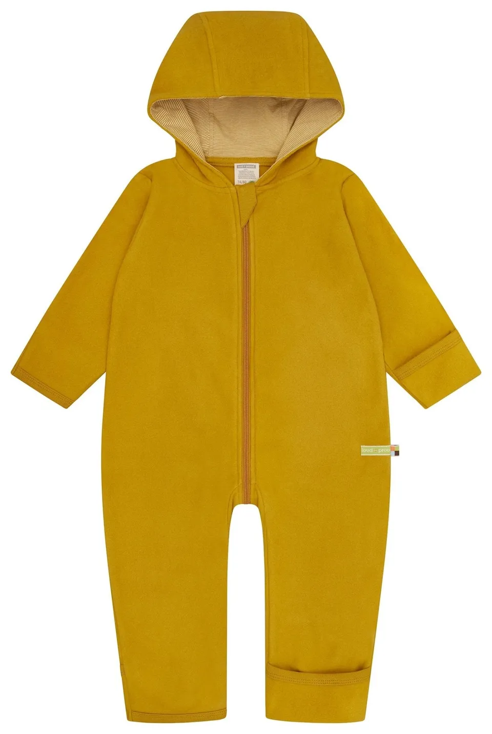 loud-proud-overall-aus-baumwoll-fleece-baby-winteroverall-mit-kapuze image 1