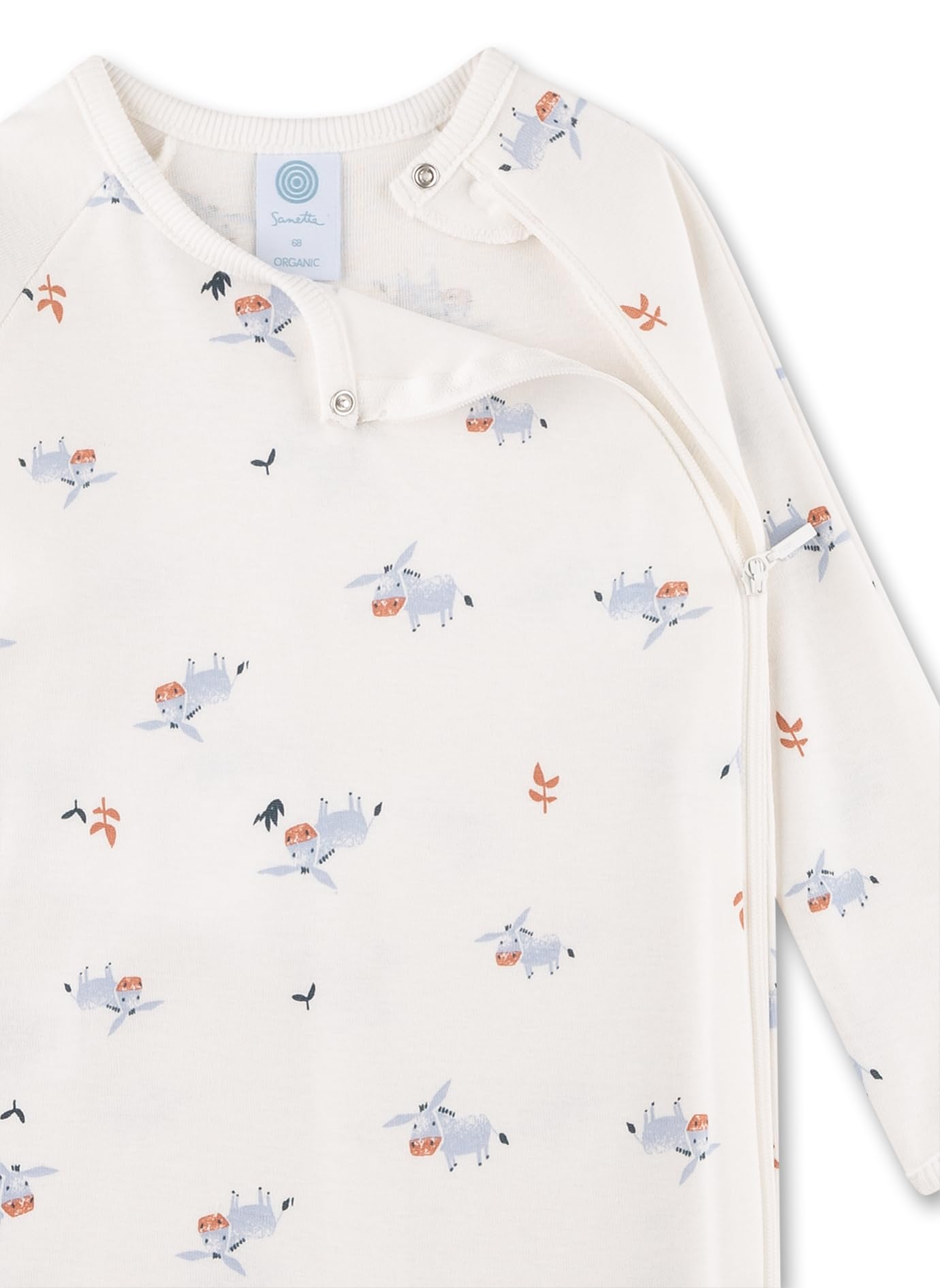 sanetta-baby-strampler-off-white-esel-baby-overall-aus-bio-baumwolle-f-r-jungen image 3