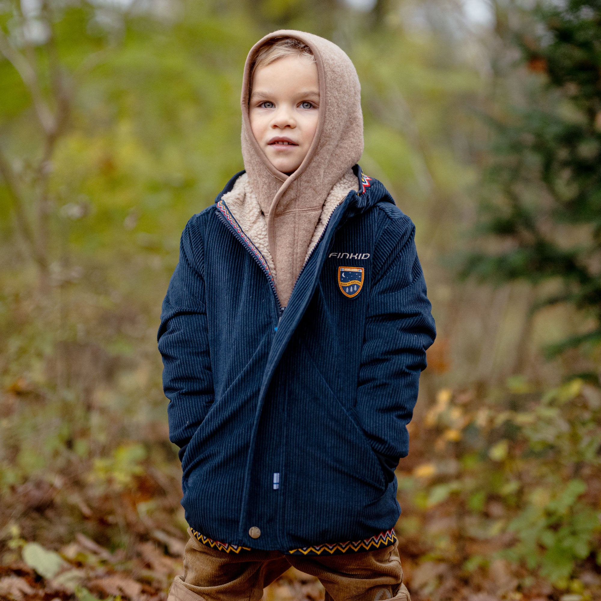 finkid-juuri-cord-wendbare-kinder-kordjacke-wasserdicht-teddyfleece image 6