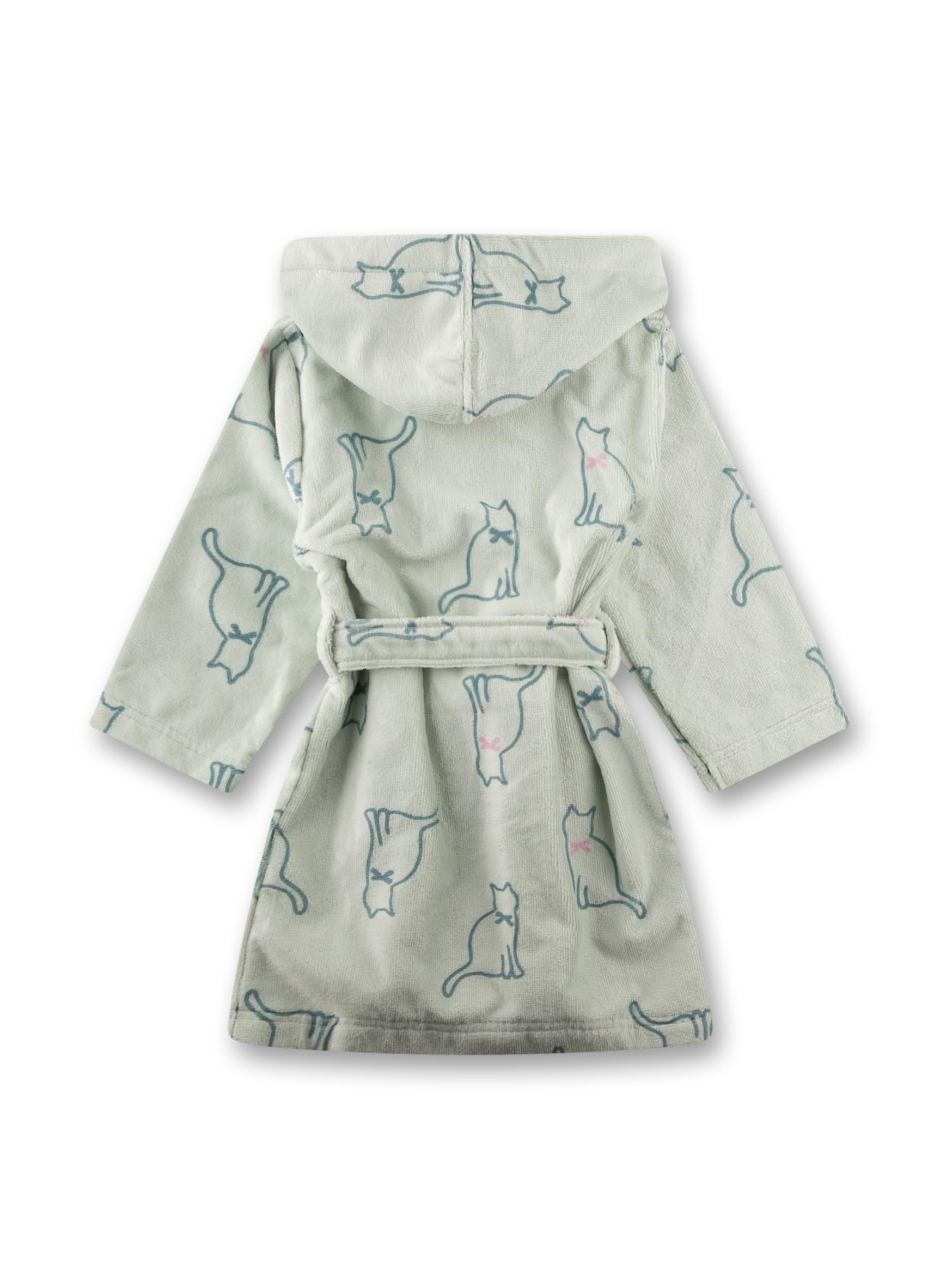 sanetta-m-dchen-bademantel-blau-katze-aus-baumwolle image 2