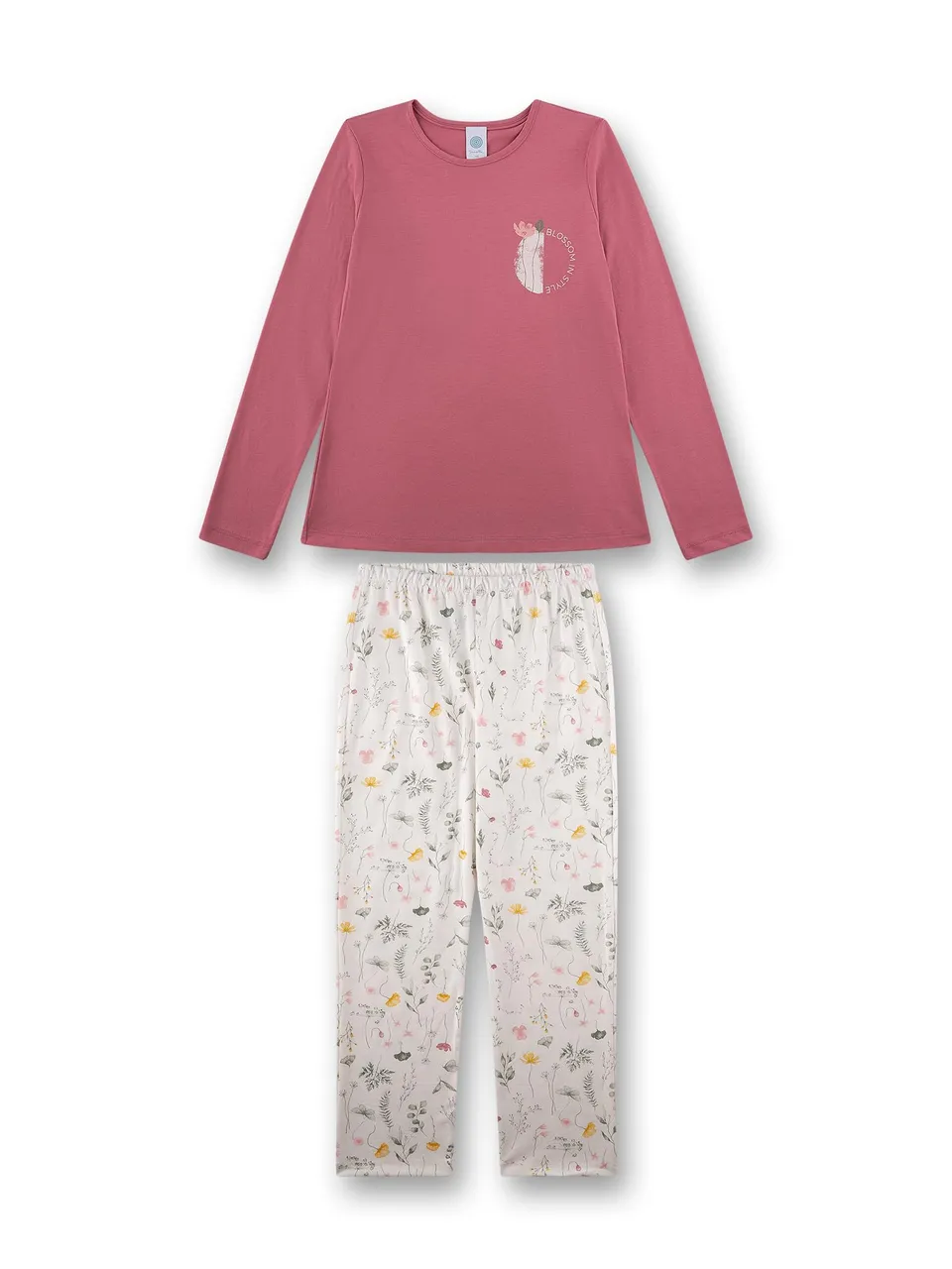sanetta-m-dchen-schlafanzug-lang-rosa-blumen-baumwoll-modal-mix image 1