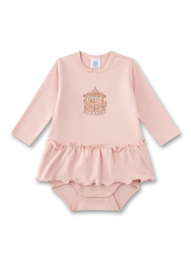sanetta-baby-body-langarm-rosa-karussell-f-r-m-dchen-aus-bio-baumwolle image 1