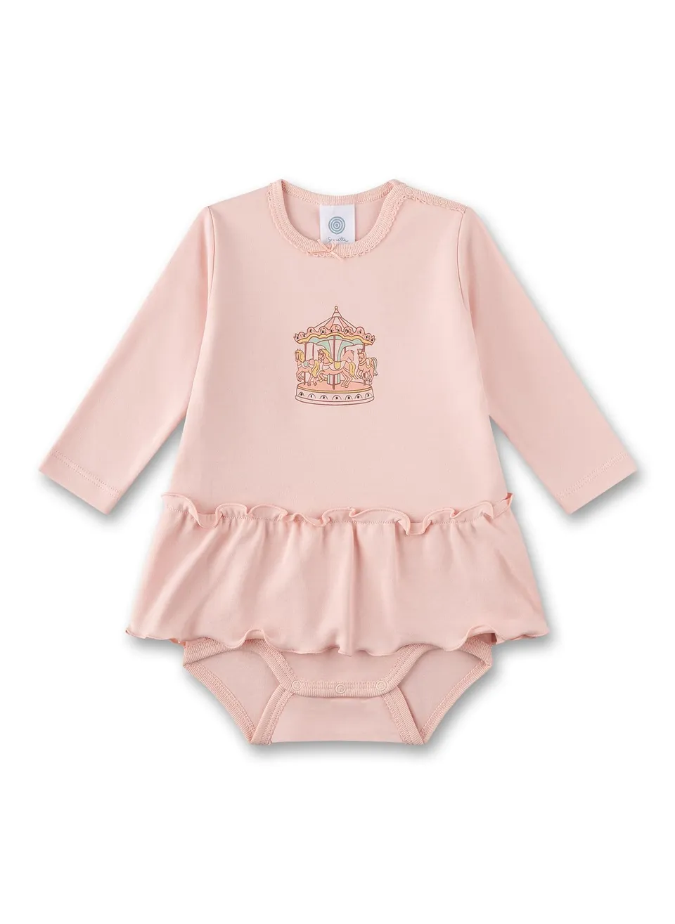 sanetta-baby-body-langarm-rosa-karussell-f-r-m-dchen-aus-bio-baumwolle image 1