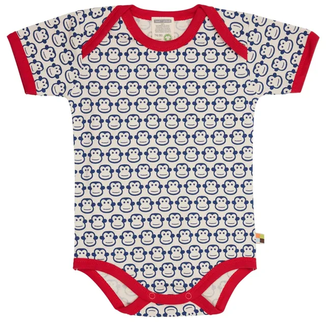 loud-proud-body-kurzarm-mit-druck-affen-bio-baumwoll-body-mit-allover-druck image 1
