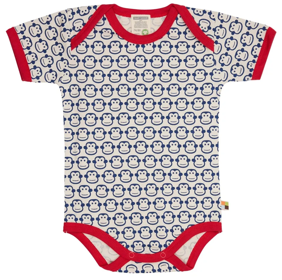 loud-proud-body-kurzarm-mit-druck-affen-bio-baumwoll-body-mit-allover-druck image 1