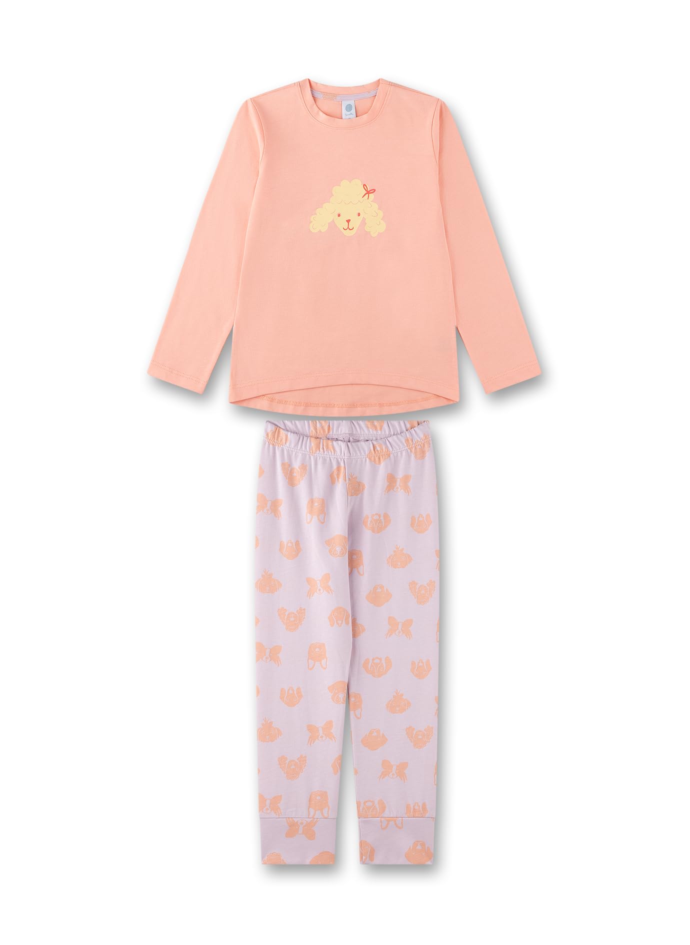 sanetta-m-dchen-schlafanzug-lang-orange-pyjamaset-m-dchen-aus-bio-baumwolle image 1