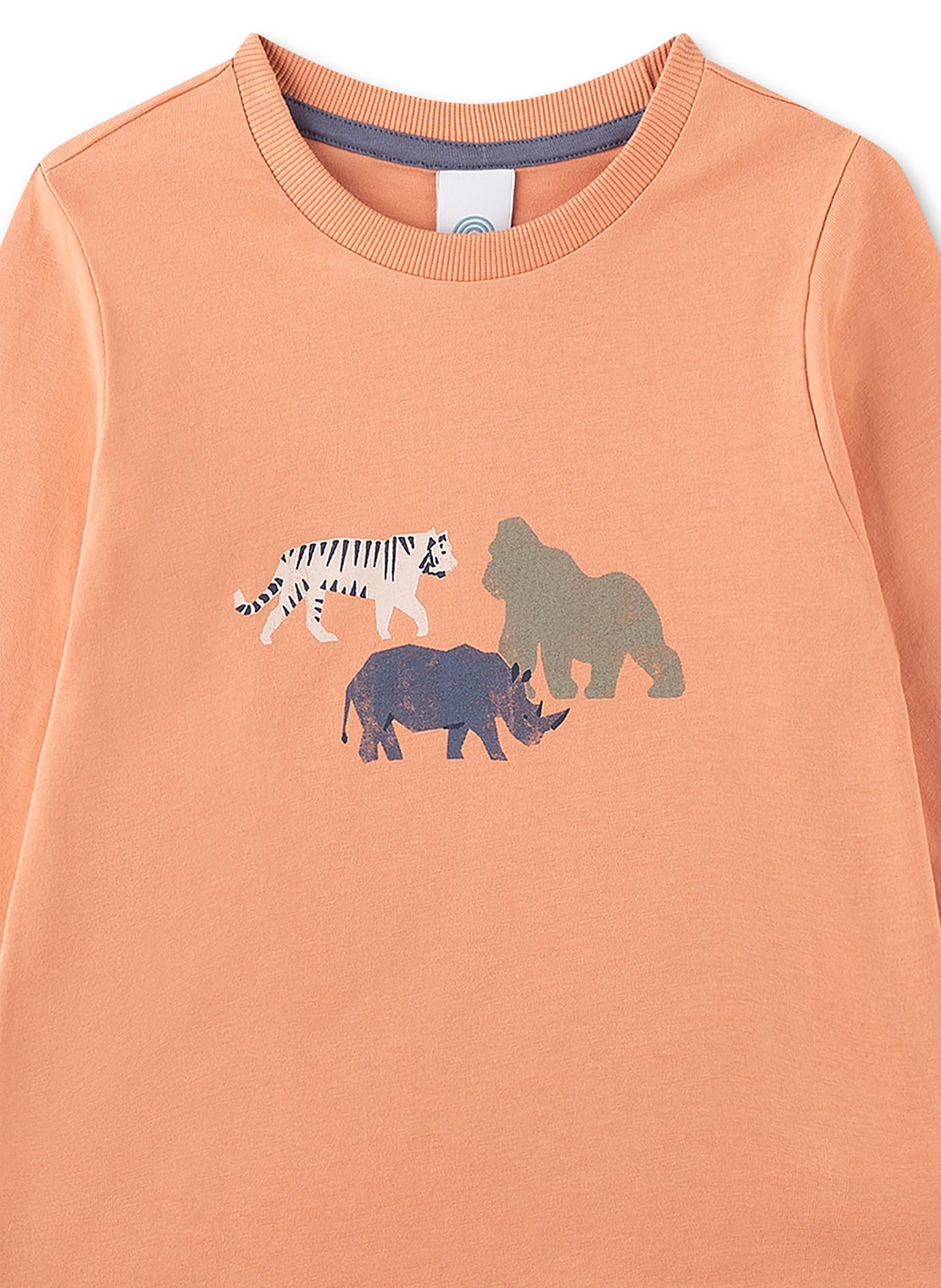 sanetta-jungen-schlafanzug-orange-pyjamaset-aus-baumwolle image 3