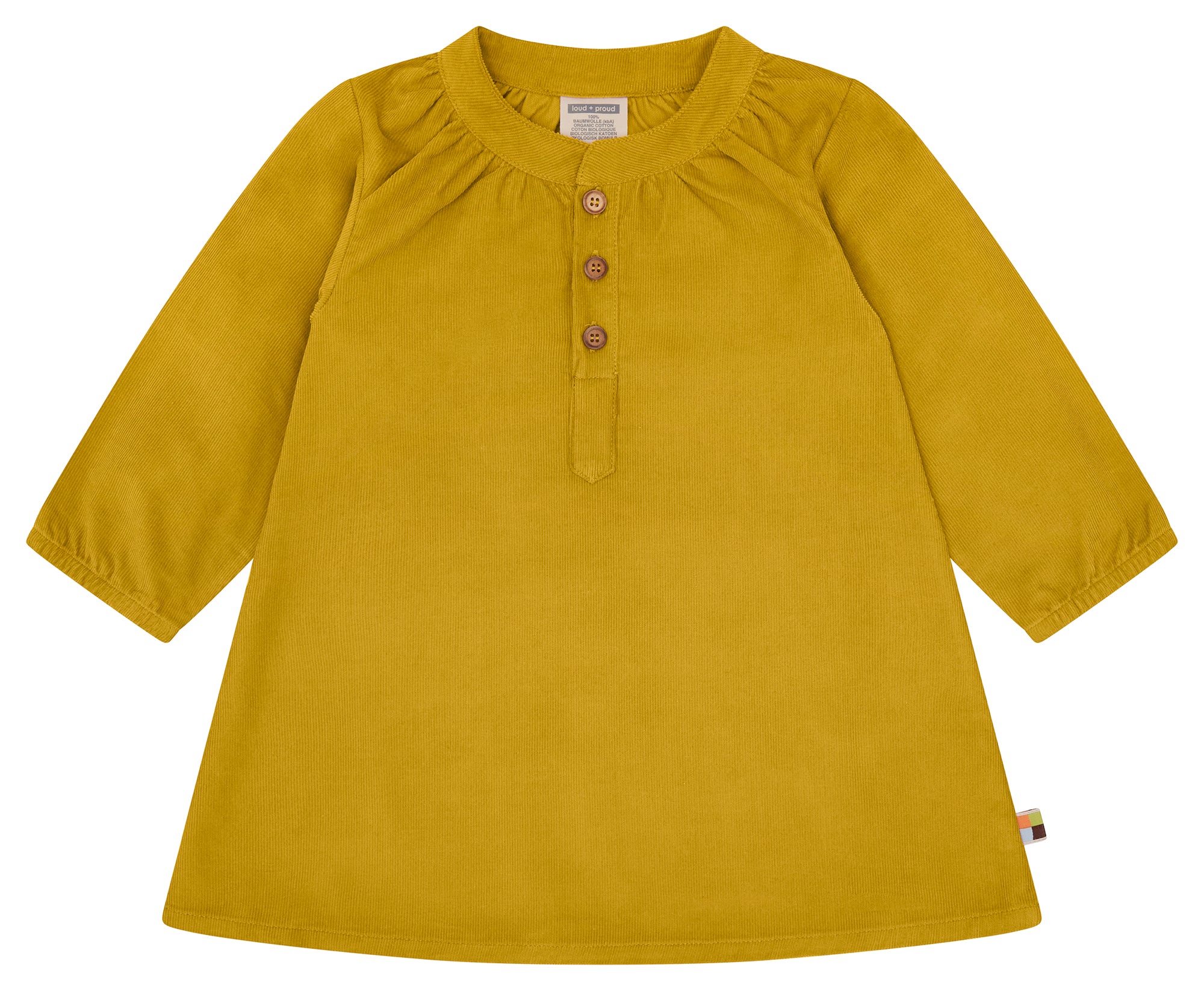 loud-proud-kleid-aus-cord-bio-baumwolle-mit-holzkn-pfen image 1