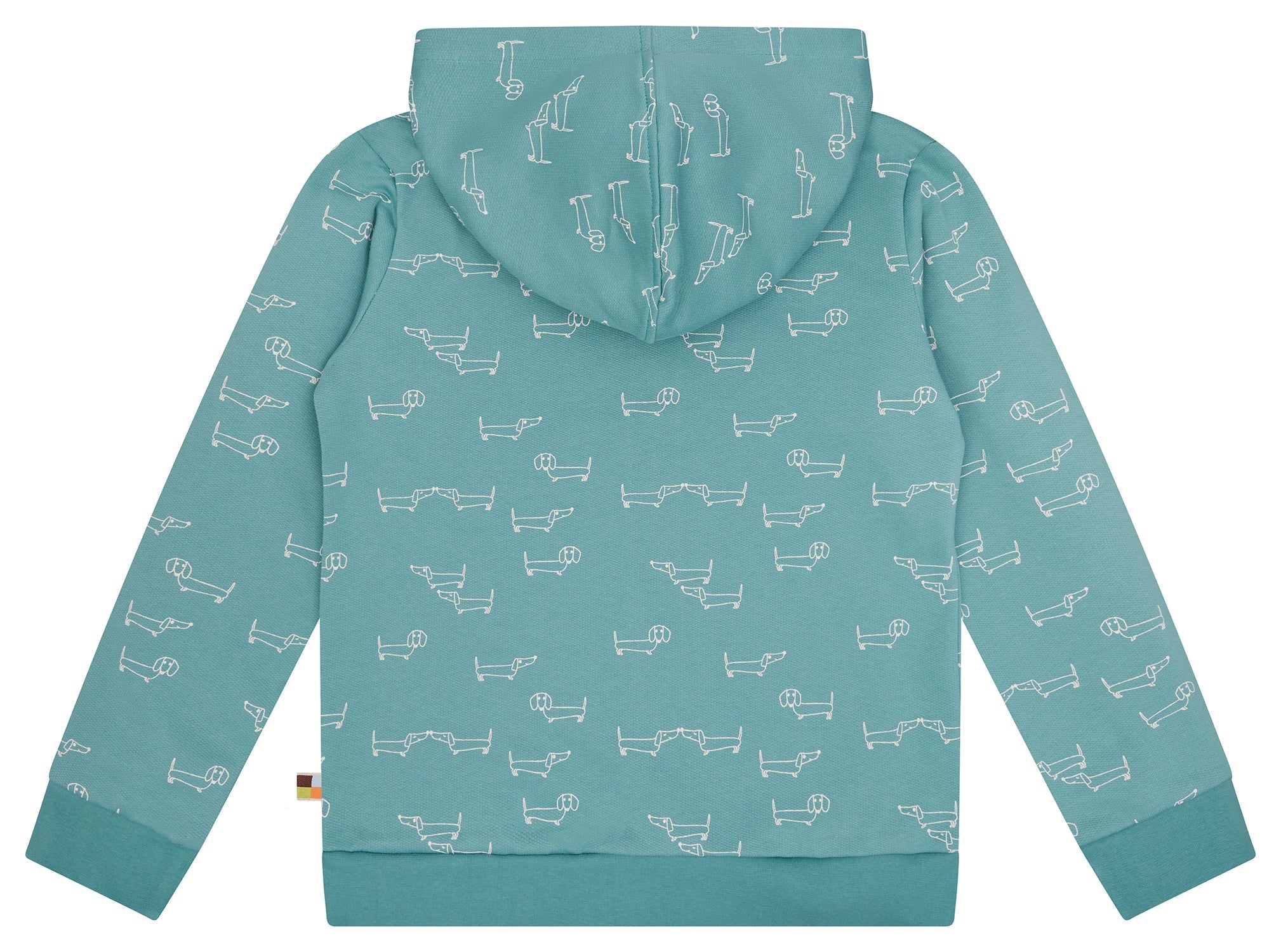 loud-proud-sweatjacke-mit-kapuze-dackel-alloverprint-kinder-kapuzenjacke-aus-bio image 8