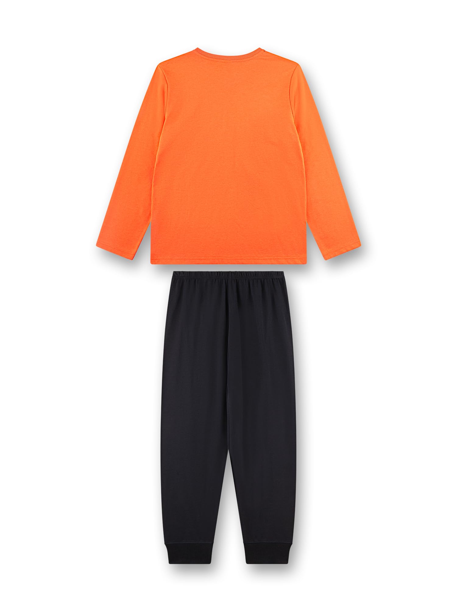 sanetta-jungen-schlafanzug-lang-orange-schlafanzug-aus-baumwoll-mix image 3
