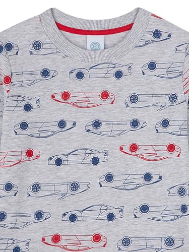 sanetta-jungen-schlafanzug-lang-graumelange-auto-pyjamaset image 6